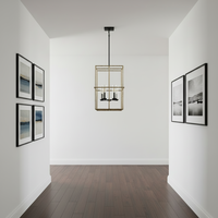 OEM ODM Suspension LED rectangulaire à cadre, design américain artisanal simple, type bougie E12, garantie 1 an, pour salon
