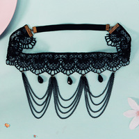 Chaîne de cuisse sexy en dentelle, accessoire de mariée pour Halloween, style gothique, jarretière à pampilles, bande élastique pour cuisse