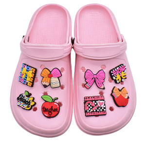 Abalorios Creativos para Zapatos, Regalo del Día del Profesor, Goma Suave de PVC, Papelería, Arco, Zapatilla, Pulsera, Decoraciones para Zapatos, Dibujos Animados - Product Image 2