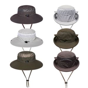 <b>Men</b> Women Summer Outdoor Fisherman Uv Resistant Wide Brim <b>Sun</b> Bucket <b>Hat</b> Tiene Heeft Breathable Hiking and Fishing <b>Hats</b> - Product Image 1