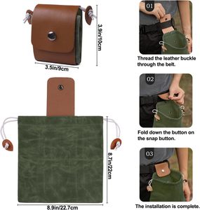Juego de fundas clásicas de lona encerada a prueba de polvo, multiusos, para cocina, viajes, recolección de alimentos, bolsa plegable con cordón, capacidad de 200 ml - Product Image 4