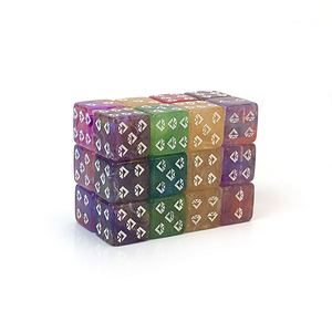 Acrílico con Patrón de Diamantes Blancos y Morados de 3 Colores para Dados de Juegos de Mesa RPG - Product Image 1