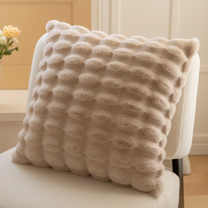 Fodere per Cuscini in Finta Pelliccia Testurizzata di Lusso 100% Poliestere Antirughe con Chiusura a Cerniera, Calde e Morbide per Divano e Letto Invernale - Product Image 1