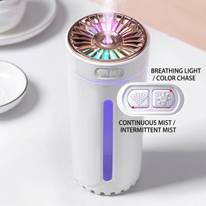 Humidificateur de voiture mini USB 300 ml en plastique portable avec lumière LED pour utilisation en véhicule - Product Image 3