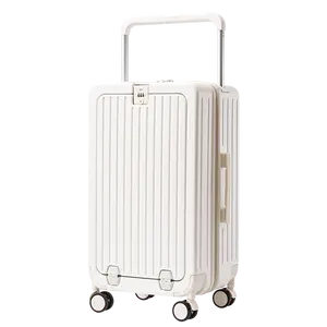 حقائب سفر بعجلات عريضة للبيع بالجملة حقائب مفتوحة أمامية متعددة الوظائف مع حامل أكواب للكمبيوتر المحمول ومنفذ شحن USB