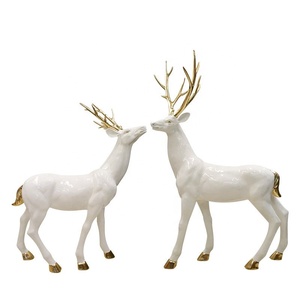 รูปปั้นกวางทำจากพลาสติกเสริมแก้วไฟเบอร์ประดับสวนภูมิทัศน์รูปปั้นกวาง - Product Image 1