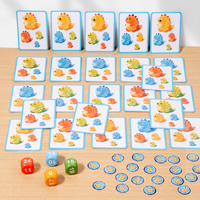 Juego de Memoria de Dinosaurios, Juego de Mesa Educativo para Reconocimiento de Colores y Formas, Juguete de Aprendizaje para Padres e Hijos para Niños Pequeños
