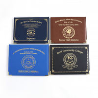 Carpeta de Presentación de Cuero PU A4 A5 Personalizada de Lujo para Estudiantes Escolares, Universitarios, Graduación, Porta Diplomas y Certificados