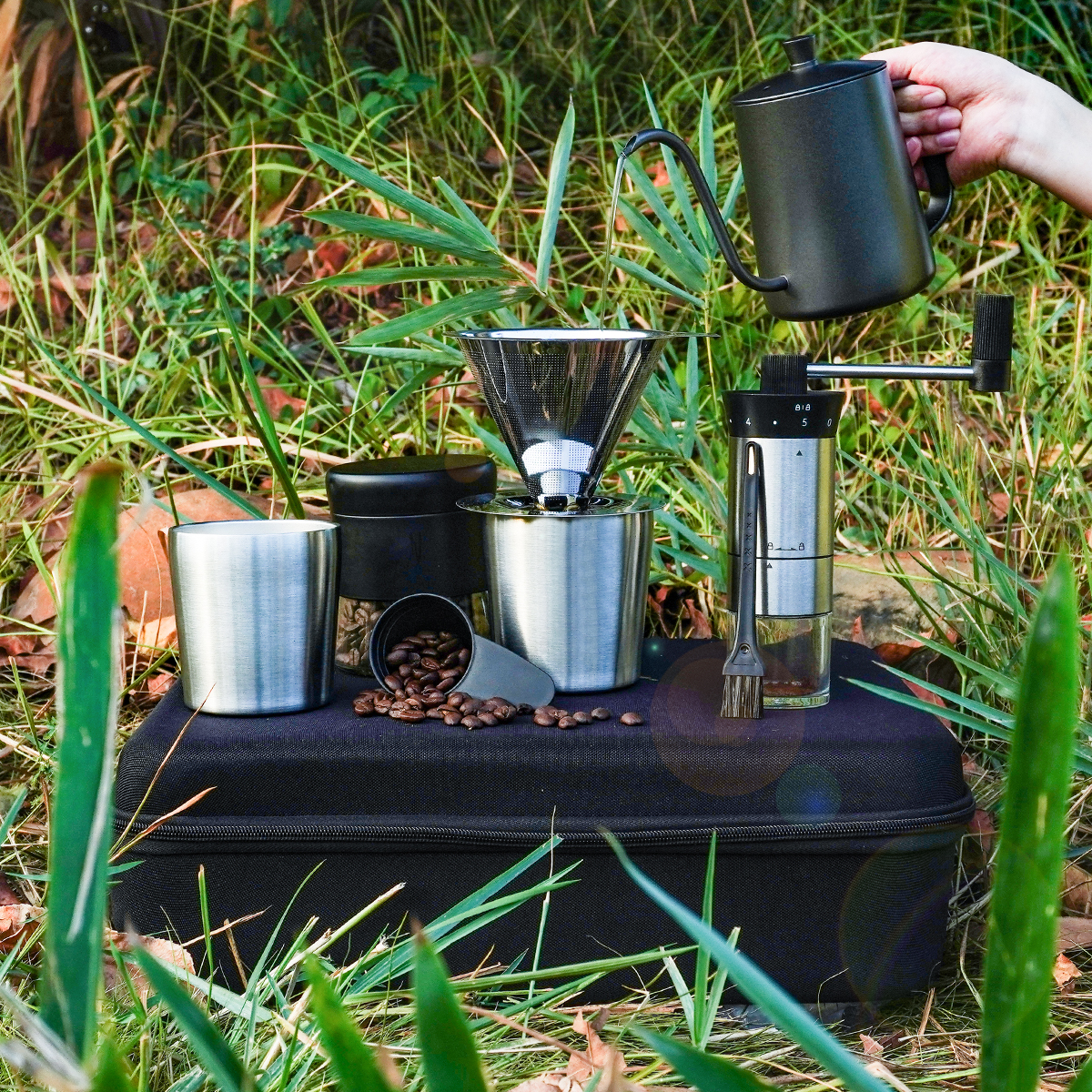 Coffee Maker Camping Camp -Fire Coffee Percolator Stovetop Pot