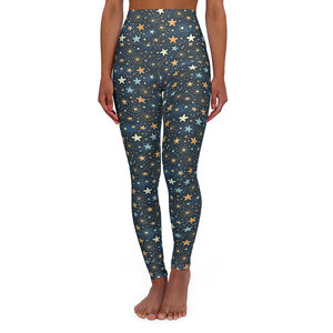Leggings da Yoga a vita alta da notte stellata Comfort e stile per gli appassionati di Fitness - Product Image 1