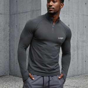 Camisetas Deportivas de Manga Larga, Listas para Enviar, Personalizadas de Fábrica, Transpirables, para Maratón, de Microfibra, Suaves al Tacto, Elásticas y Duraderas - Product Image 1