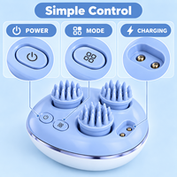 Mini masseur électrique intelligent pour la tête, massage du cuir chevelu, soulagement du stress, 3 modes, arrêt automatique après 10 minutes, USB Type C, portable, ABS+Silicone
