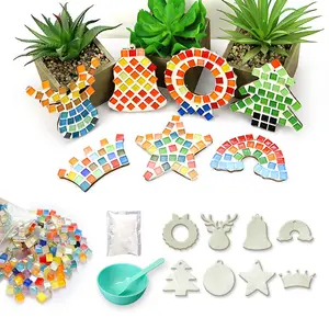 DIY Mosaik Dekoration Kit Weihnachten Thema kreative Dekoration Anhänger Form Mosaik Handwerk kann angepasst werden