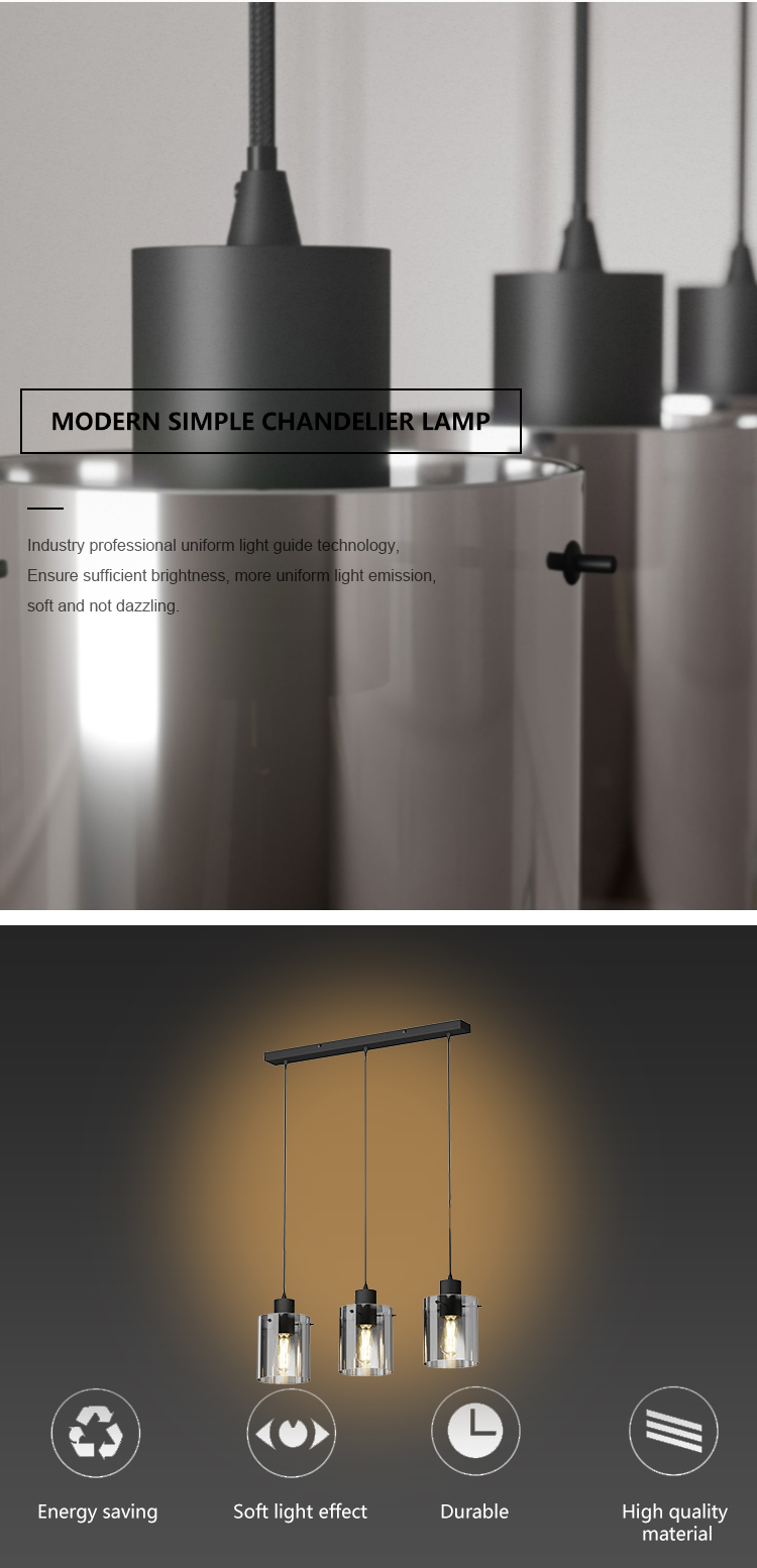 Wholesale price Decoration kitchen Modern Hanging clear glass  Pendant Light
