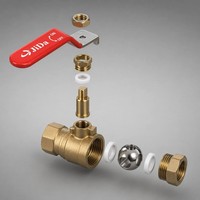 Robinet à bille en laiton fileté pour l'eau, le gaz et l'huile, corps en laiton, normes BSPP NPT PN16 PN20