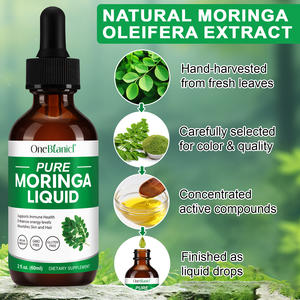 Commercio all'ingrosso 60ml integratore liquido naturale a base di erbe Moringa 100% puro estratto di semi di Moringa olio liquido gocce per migliorare l'immunità - Product Image 4