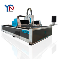 Machine de découpe laser fibre CNC Yunneng à refroidissement par eau, 3 axes, contrôle Ruida, longue durée de vie, plateforme unique pour tôles