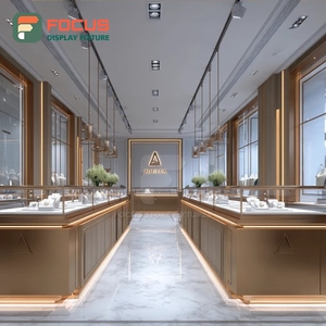 Vitrine de présentation de bijoux de créateurs sur mesure, finition stratifiée, vitrine en verre pour magasin de marque - Product Image 6