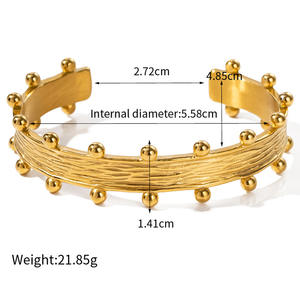 अनुकूलन योग्य 18k सोने की प्लेटेड स्टेनलेस स्टील चेन ब्रेसलेट के साथ आकर्षक 18k गोल्ड प्लेटेड स्टेनलेस स्टील चेन ब्रेसलेट - Product Image 6