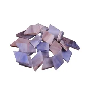 Wholesale Stained Crystal Bulk Glass For Crafts Diy Mosaic Pieces Bulk Stained Glass Customized Leafy Rhombus