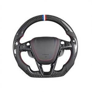 Volant de course sport en fibre de carbone véritable personnalisé pour <span class=keywords><strong>Ford</strong></span> Trim EcoBoost GT/Shelby GT350/Focus 2013 2014 2015 2016 2018 - Product Image 3