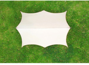 Voile d'ombrage portable légère double couche 3 saisons en tissu Oxford renforcé d'acier au carbone résistant aux UV pour l'extérieur - Product Image 3