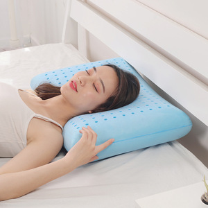 Almohada de Espuma Viscoelástica Rectangular Azul, Almohada de Soporte Cervical para Dormir, Almohadas de Rebote Lento para Adultos - Product Image 1