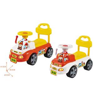 Balade en voiture coulissante pour bébé sur un <span class=keywords><strong>camion</strong></span> de pompiers avec klaxon pour les tout-petits - Product Image 2