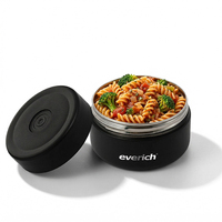 Bocal alimentaire hermétique de 390 ml avec bouton de pression, pot alimentaire monocouche pour salade, voyage en plein air, facile à transporter pour les enfants