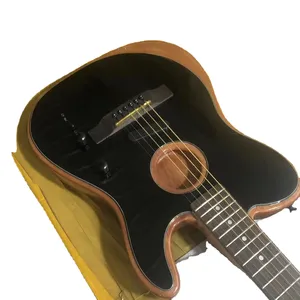 Guitarra elétrica oca de 6 cordas, pode ser personalizada em cores, disponível em estoque, fabricação clássica