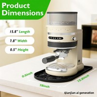 Meilleures ventes - Tapis de machine à café en silicone de qualité alimentaire, style minimaliste, antidérapant, anti-fuite, plateau de bar