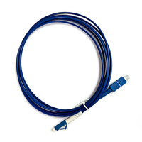 Kabel Messenger Single Mode 1.0MM 1 2 4 Core G657A LC SC FC FTTH Fiber Optik Berlapis Baja dengan Jaket LSZH Bersertifikasi RoHS Warna Sesuai Pesanan