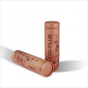 Eco Friendly Cardboard Paper Tube For Pencil <b>Packaging</b> <b>Biodegradable</b> Round Box With Rotating Head - Product Image 1