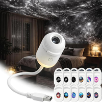 Projecteur de lumière nocturne TSINYE Galaxy avec 12 films, projecteur d'étoiles USB, lumière LED multicolore, commandes faciles, idéal pour la chambre à coucher et la maison