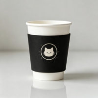Manchons pour gobelets en papier pour boissons chaudes jetables, thé au lait et café, revêtement UV, logo JAN GOO