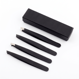 Juego de Pinzas para Cejas de Acero Inoxidable, Punta Puntiaguda, Estilo Moderno, Duraderas, con Estuche - Product Image 1