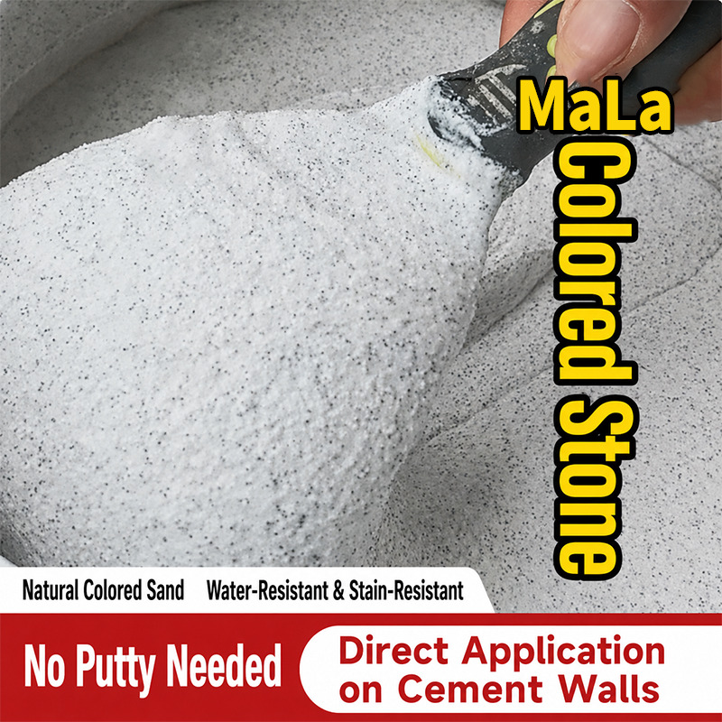 Mala Colored Stone Wall Paint Inorganic Dry Powder Art Paint Indoor and ...