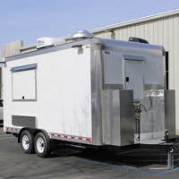 Camion de restauration mobile en fibre de verre, entièrement équipé, avec barbecue et fumoir aux normes UE et USA, pour la vente de snacks et de bonbons