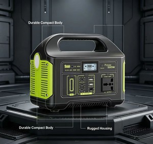 Station d'alimentation portable 500W avec batterie LiFePO4, générateur solaire pour la maison, les situations d'urgence météorologiques et les loisirs en plein air - Product Image 2