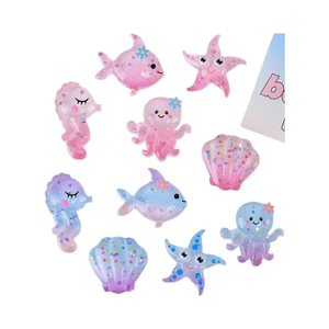 Coquille d'étoile de mer <span class=keywords><strong>hippocampe</strong></span> pieuvre Kawaii bricolage artisanat charme ongles Art planaire résine cheveux arc centres Flatback téléphone épingle à cheveux Cabochon - Product Image 1