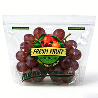 China op maat gemaakte ziplock zakken voor voedselverpakkingen, op maat bedrukte ziplock zakken verpakkingen voor groenten, fruit, druiven, plastic zakken