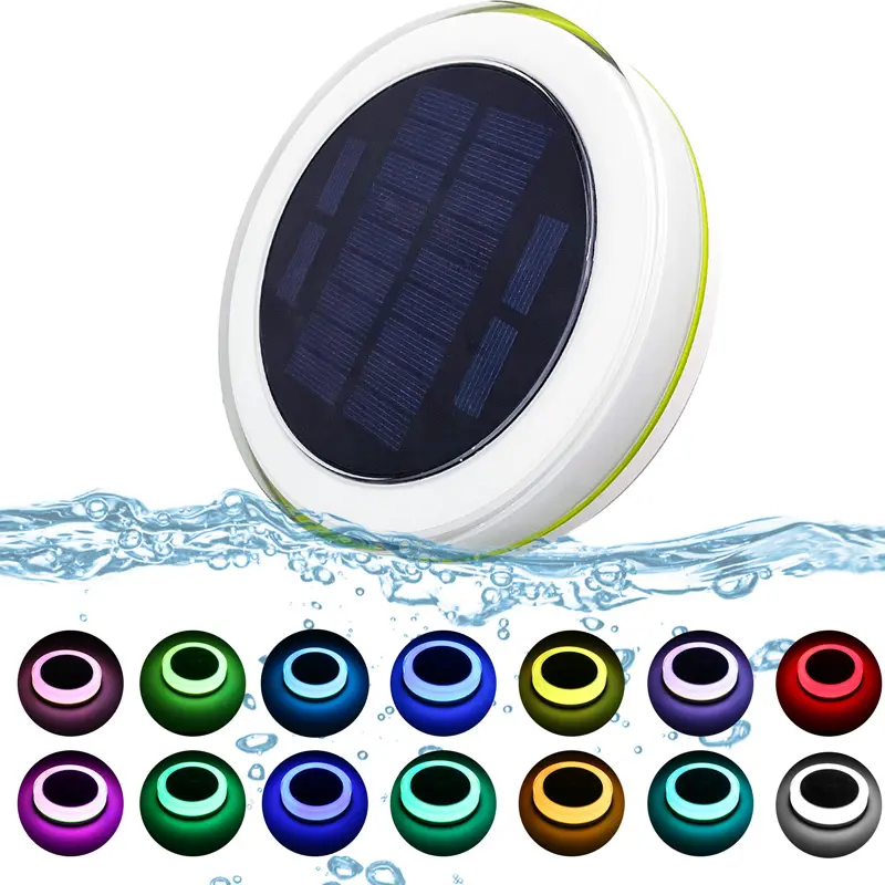 Wholesale IP68 Waterproof Solar Pool Light External Controller PC Material Submersible Floating LED Light