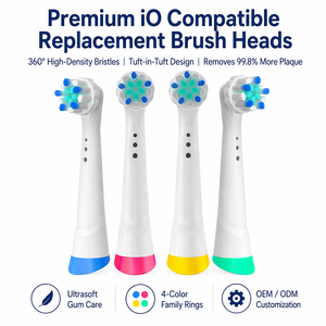 Cabezales de Repuesto OEM Compatibles con el <span class=keywords><strong>Cepillo</strong></span> de Dientes Eléctrico <span class=keywords><strong>Oral</strong></span>-<span class=keywords><strong>B</strong></span> Serie IO, Cerdas Suaves para el Cuidado de Encías Sensibles - Product Image 1