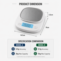 Balance de cuisine numérique en ABS, précision électronique, affichage LCD, pour la mesure du poids des aliments et la pâtisserie, appareil de cuisson standard