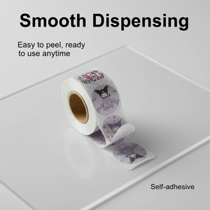 สติกเกอร์โลโก้ทรงกลมแบบกำหนดเอง, สติกเกอร์คุโรมิแบบม้วน, ฉลากปิดผนึกสำหรับห่อของขวัญ - Product Image 3