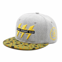 Gorra Snapback Gris con Visera Plana, Bordada, Estilo Urbano, Ajustable, Seis Paneles, Venta al Por Mayor OEM