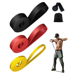 Bandas de resistencia de goma de látex personalizadas con asas, bandas de entrenamiento de gimnasio para ejercicio, entrenamiento de fuerza, culturismo - Product Image 4