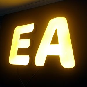 Letrero LED Impermeable para Exteriores, Acrílico, Acero Inoxidable, Letras Luminosas 3D, Letrero de Resina con Luz de Neón - Product Image 6