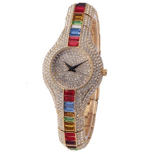 Relojes de Mujer de Marca Superior, <span class=keywords><strong>Reloj</strong></span> de Lujo Popular con <span class=keywords><strong>Esfera</strong></span> Pequeña Plateada, Joyería para Damas, <span class=keywords><strong>Reloj</strong></span> con Brazalete de Diamantes de Colores, <span class=keywords><strong>Reloj</strong></span> de Pulsera para Niñas, Regalos - Product Image 1