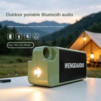 Altavoz Inalámbrico Portátil de Alta Fidelidad de 15 W, Sonido de Alta Calidad, Larga Duración, Subwoofer Impermeable con Linterna LED y Banco de Energía para Exteriores